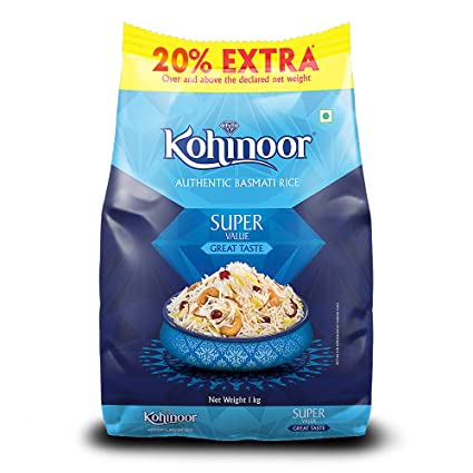 Rice Kohinoor Authentic Basmati Rice Super 1kg